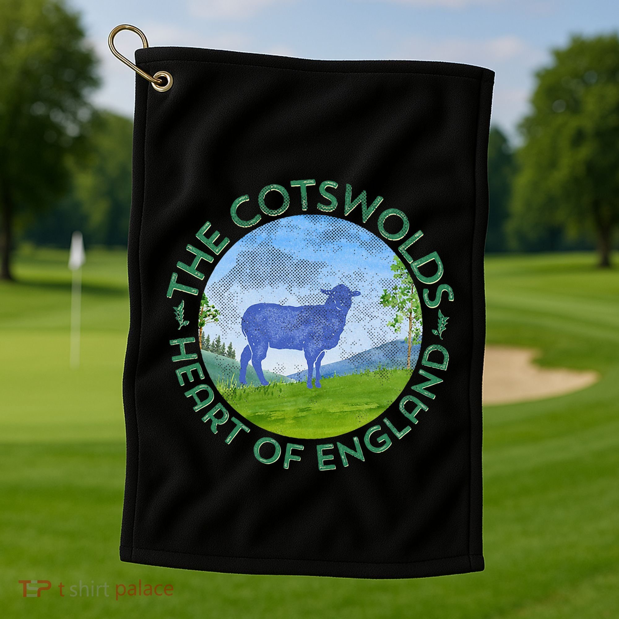 The Cotswolds England Uk S.H.E.E.P Women Gardeners Golf Towel