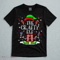 The Crafty Elf Funny Xmas Elf Matching Family Christmas Long Sleeve T-Shirt thumb 5