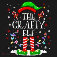 The Crafty Elf Funny Xmas Elf Matching Family Christmas Long Sleeve Coaster thumb 2