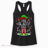 The Crafty Elf Funny Xmas Elf Matching Family Christmas Long Sleeve Women's Tank Top thumb 0
