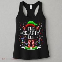 The Crafty Elf Funny Xmas Elf Matching Family Christmas Long Sleeve Women's Tank Top thumb 3