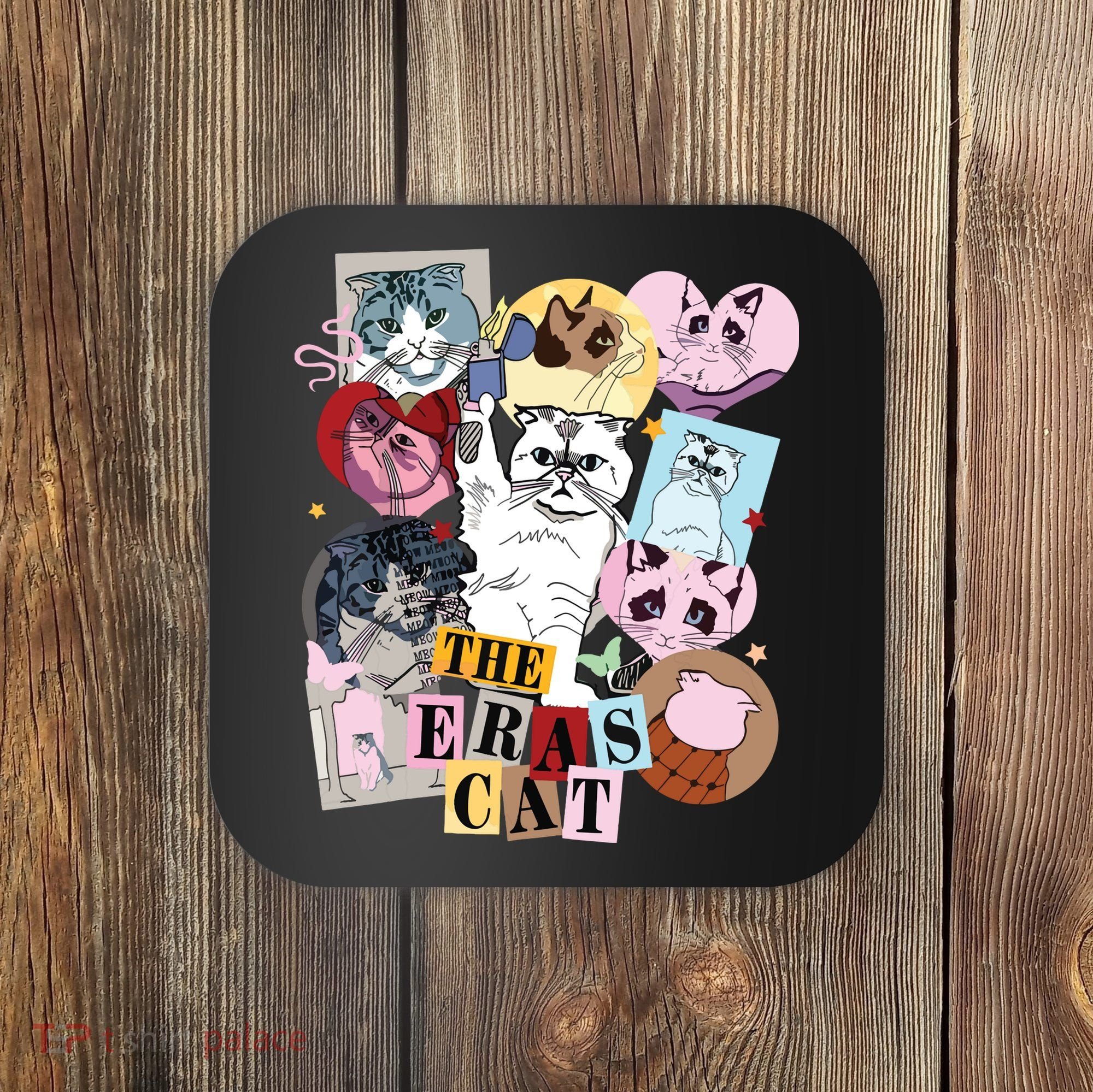 The Cat Eras In My Cat Mom Era Cat Lover Coaster
