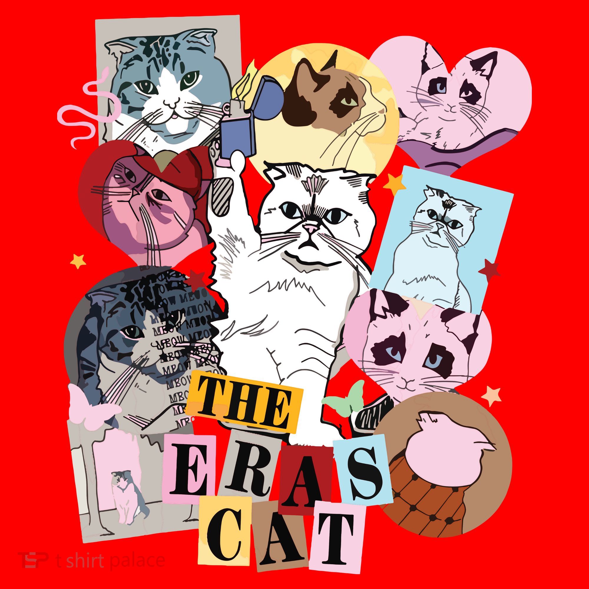 The Cat Eras In My Cat Mom Era Cat Lover Santa Hat