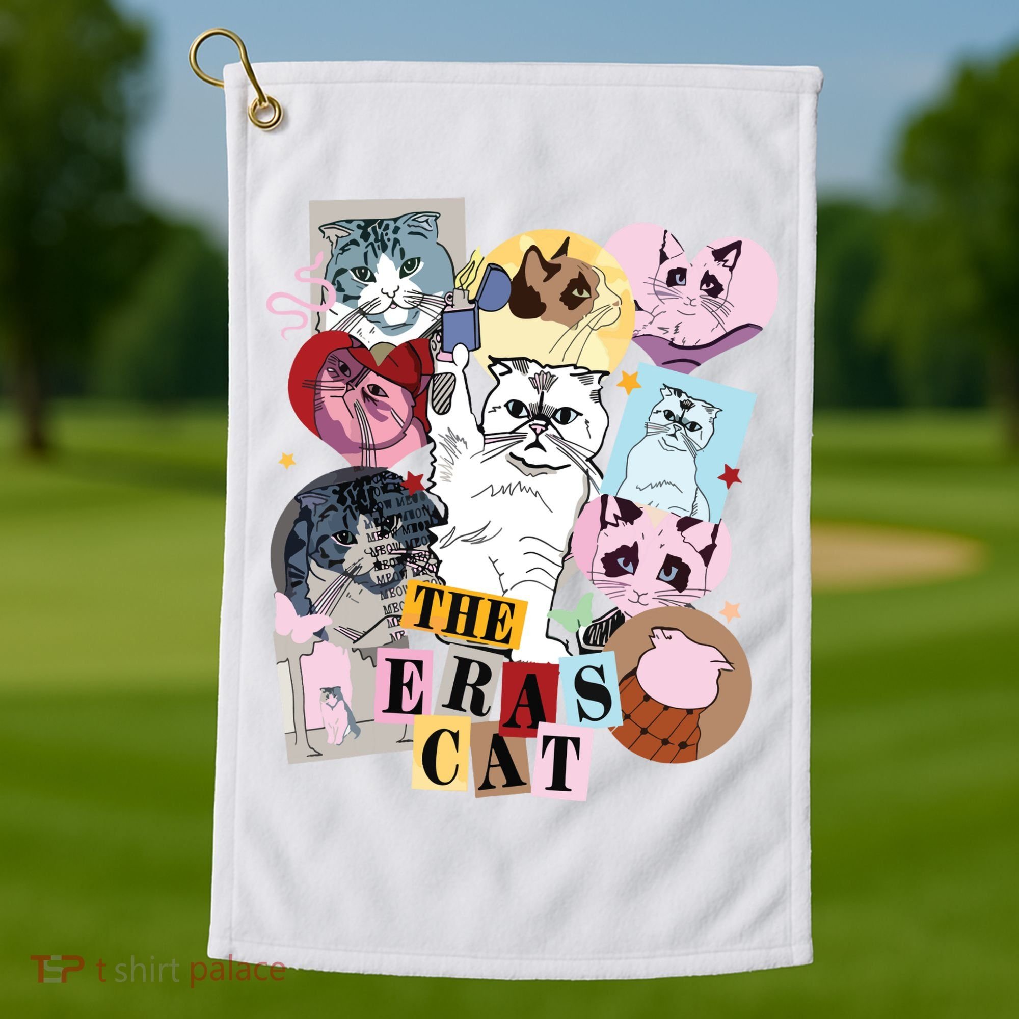 The Cat Eras In My Cat Mom Era Cat Lover Golf Towel