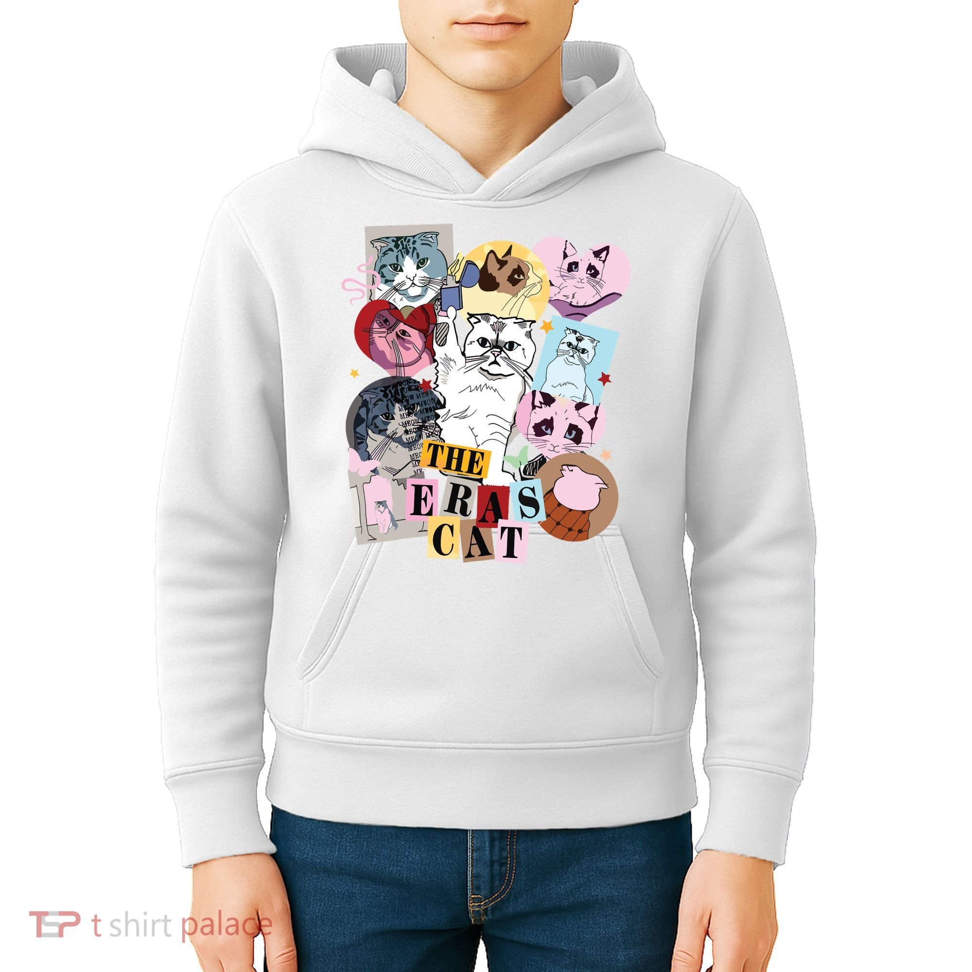 The Cat Eras In My Cat Mom Era Cat Lover Kids Hoodie
