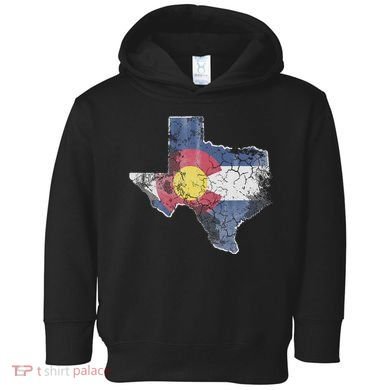 Texas Colorado Flag Family Toddler Hoodie