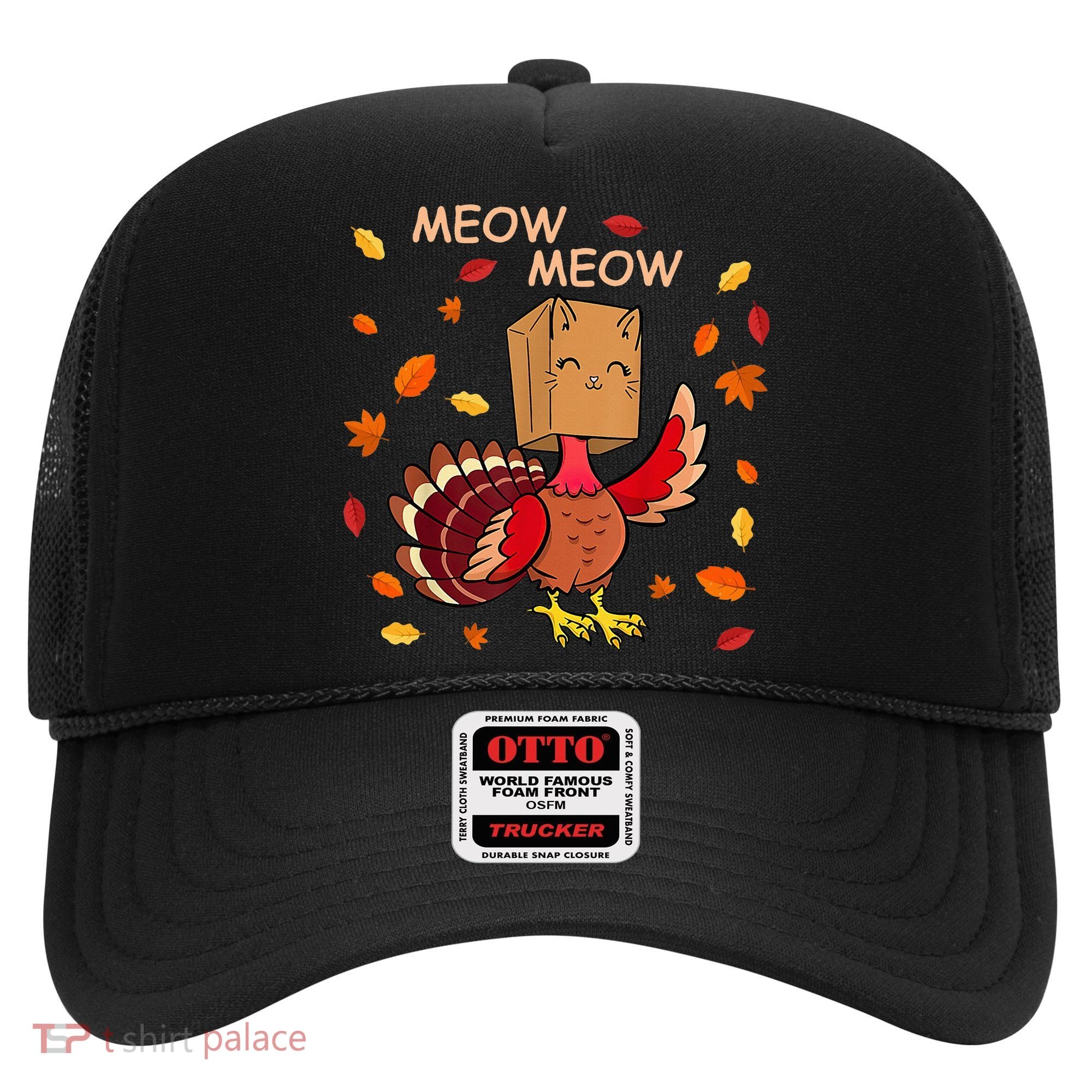 Thanksgiving Cat Fake Cat Meow Funny Thanksgiving Turkey Hat