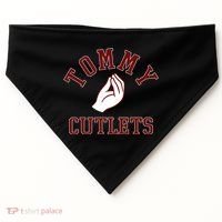 Tommy Cutlets Funny Italian Hand Football USA-Made Doggie Bandana thumb 0