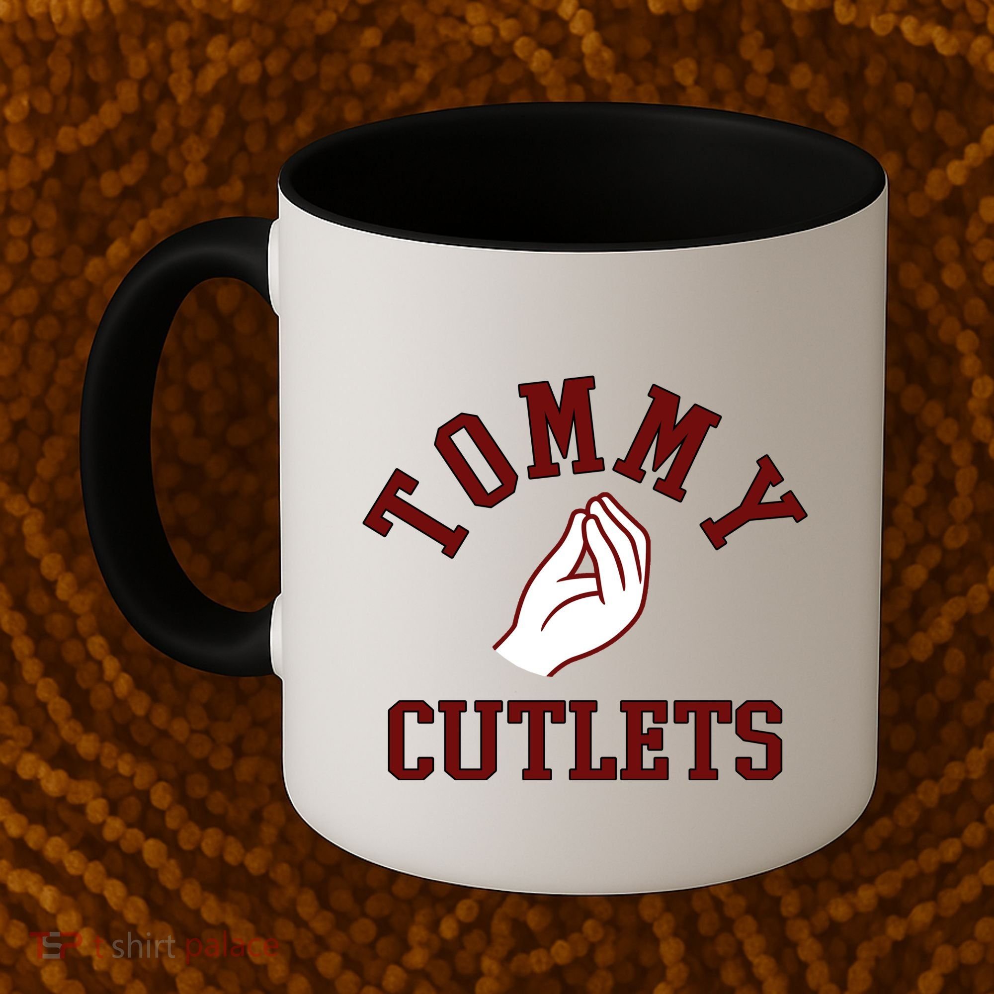 Tommy Cutlets Funny Italian Hand Football Coffee Mug
