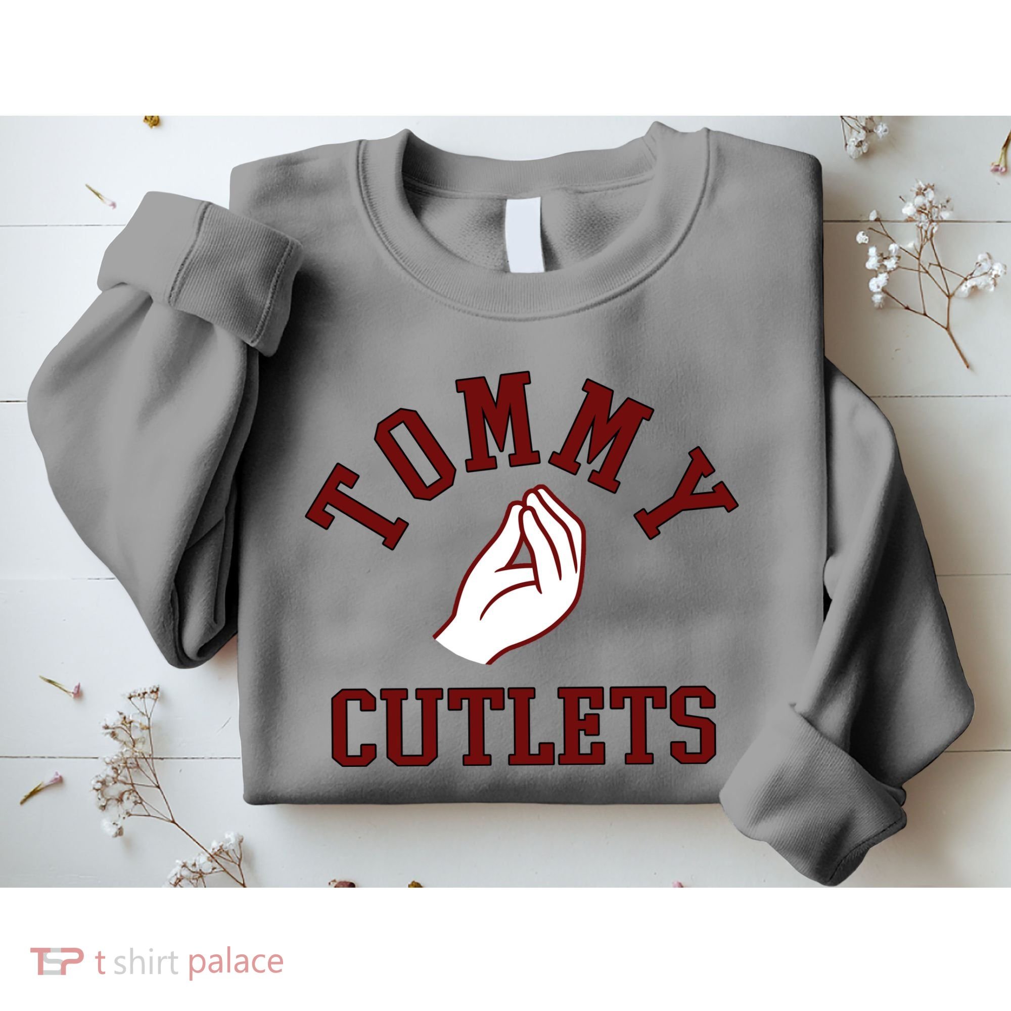 Tommy Cutlets Funny Italian Hand Football Sweatshirt