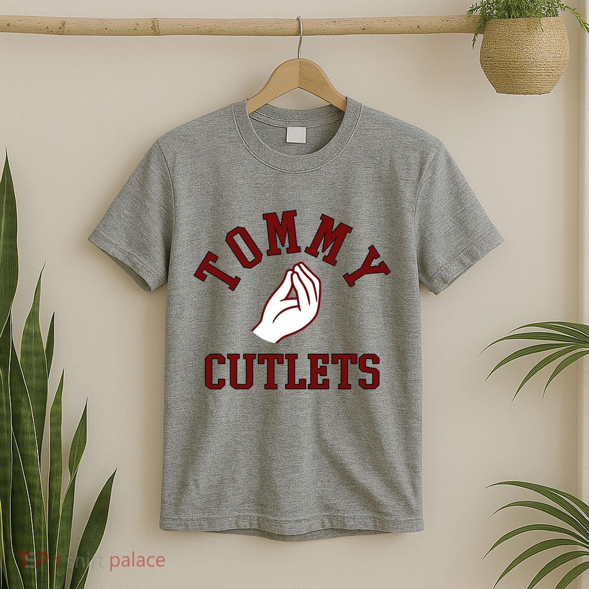 Tommy Cutlets Funny Italian Hand Football T-Shirt