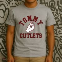 Tommy Cutlets Funny Italian Hand Football T-Shirt thumb 3