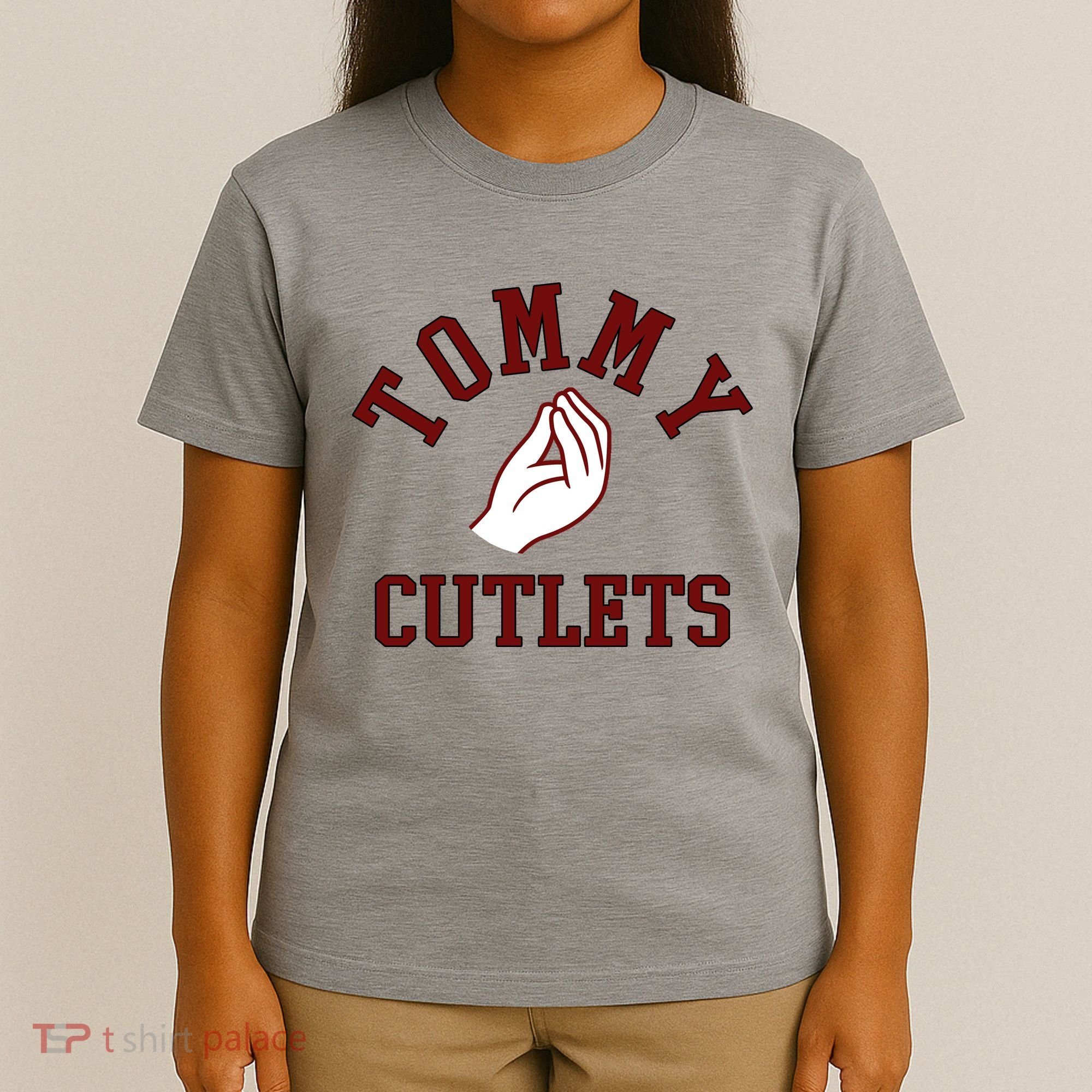 Tommy Cutlets Funny Italian Hand Football T-Shirt