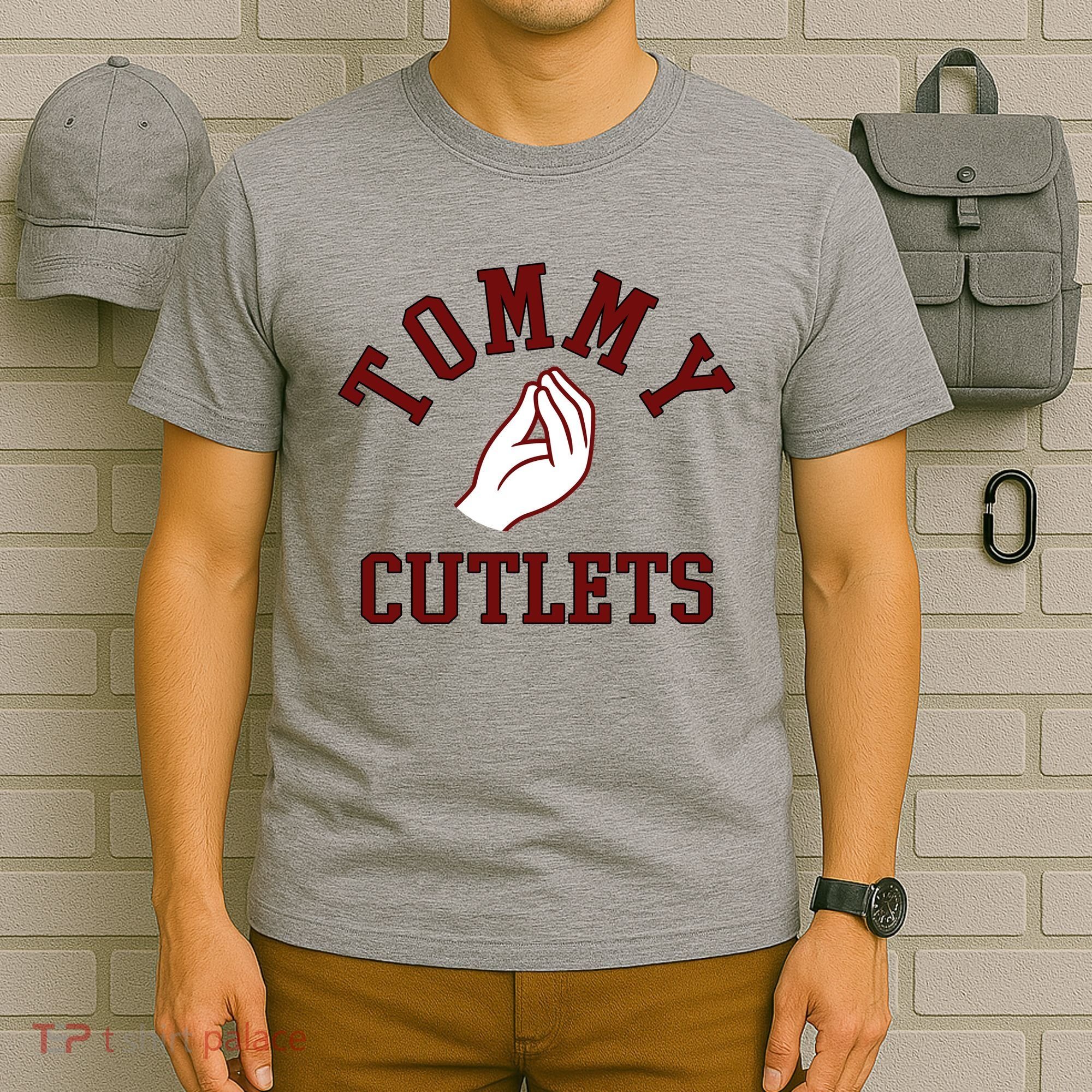 Tommy Cutlets Funny Italian Hand Football T-Shirt