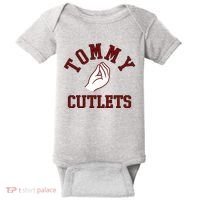Tommy Cutlets Funny Italian Hand Football Baby Bodysuit thumb 0