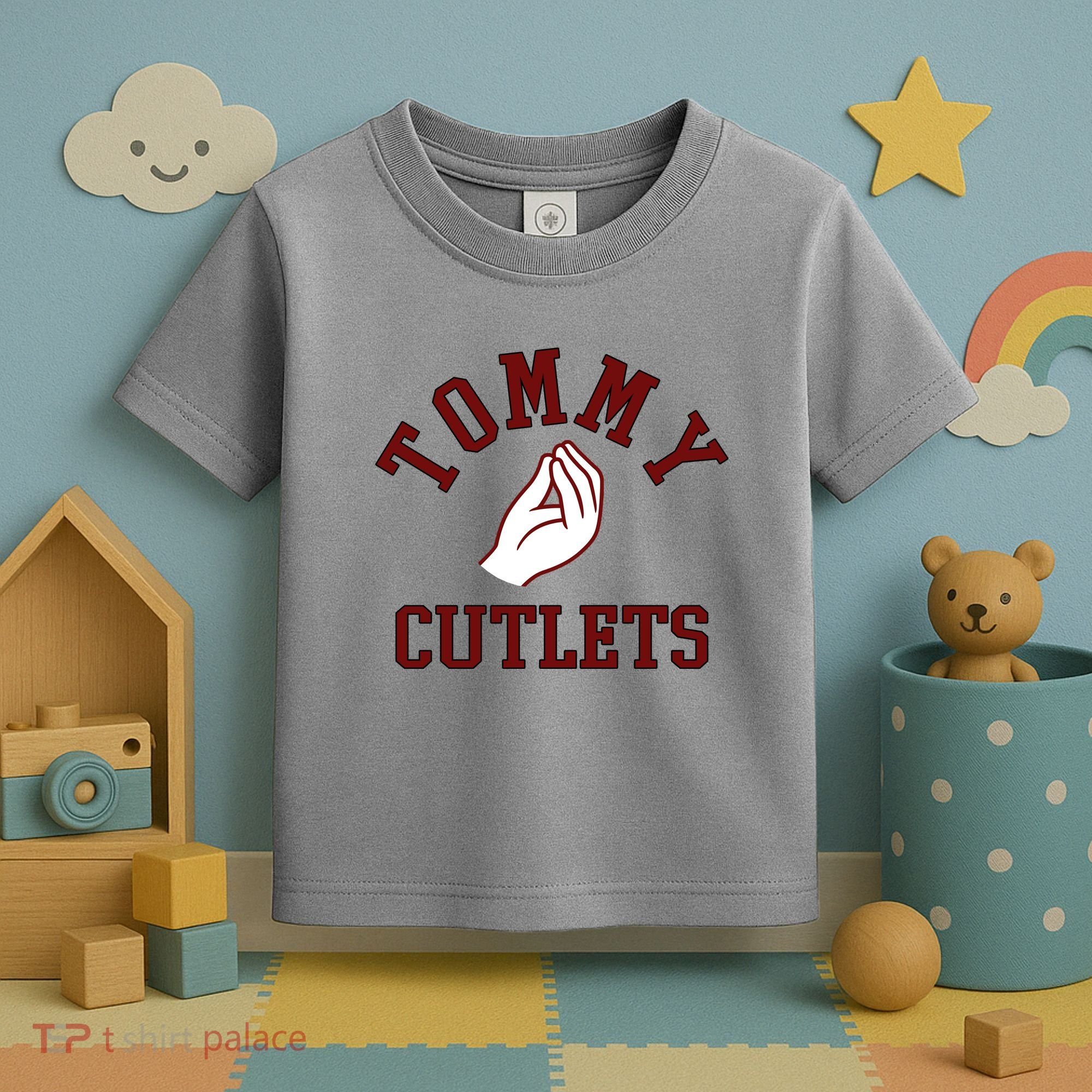 Tommy Cutlets Funny Italian Hand Football Toddler T-Shirt