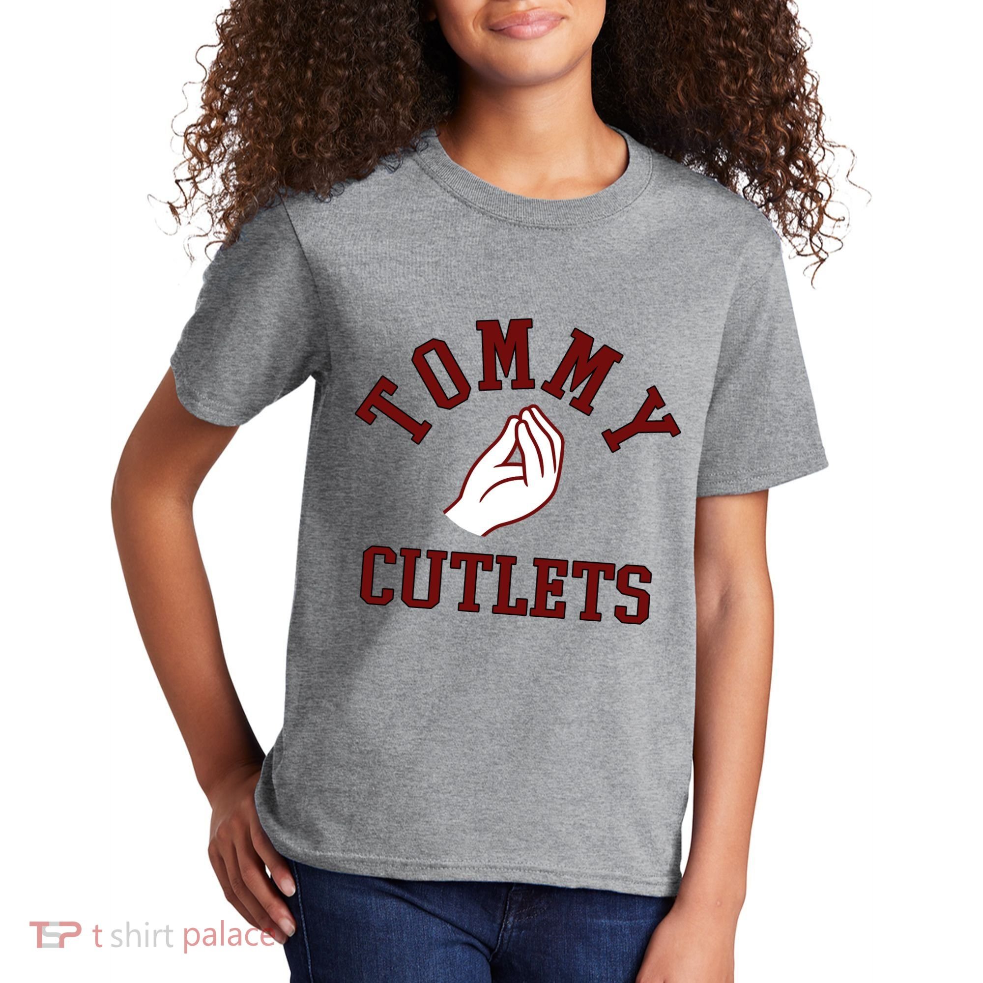 Tommy Cutlets Funny Italian Hand Football Kids T-Shirt