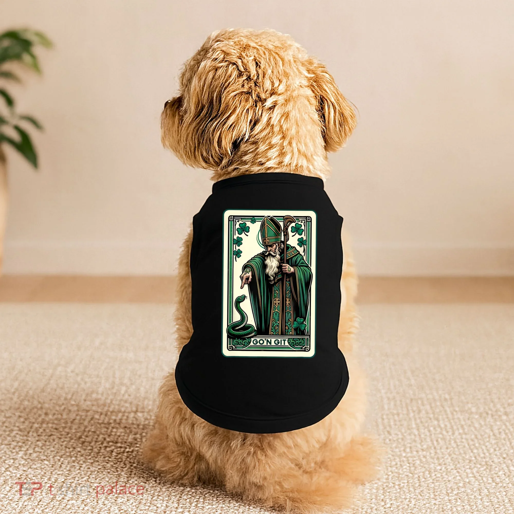 Tarot Card Funny St Patricks Day Gon Git St Patrick Doggie Tank