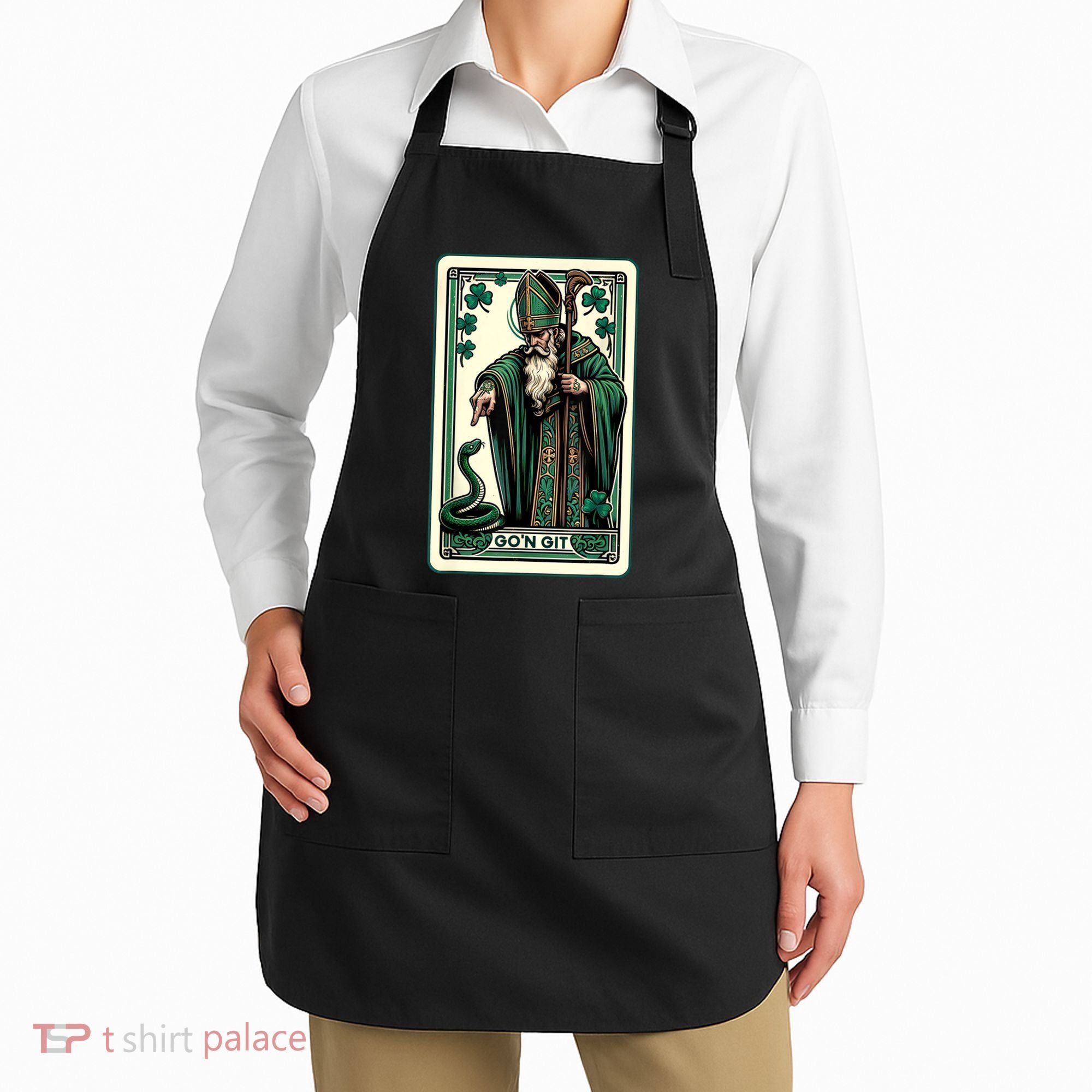 Tarot Card Funny St Patricks Day Gon Git St Patrick Apron