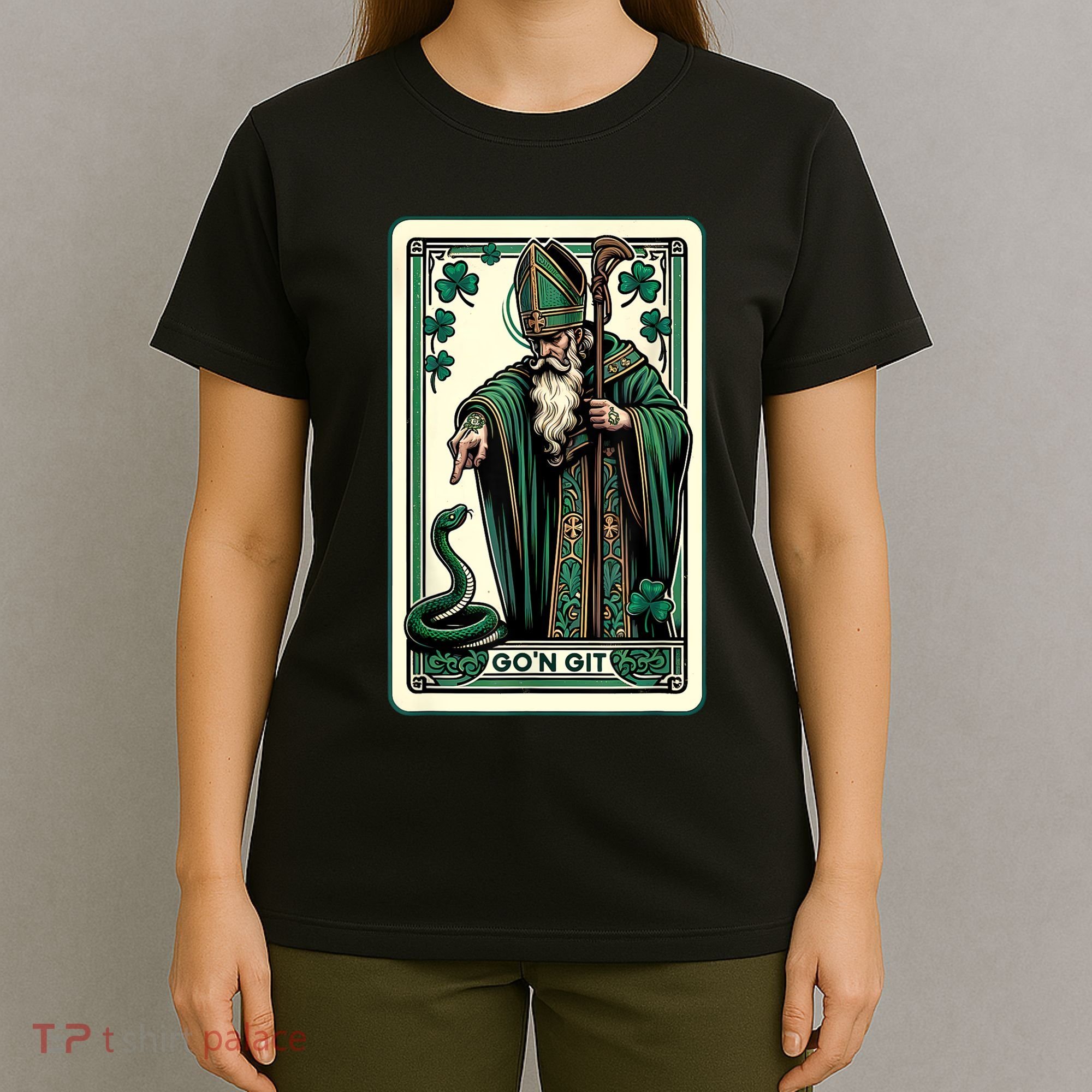 Tarot Card Funny St Patricks Day Gon Git St Patrick T-Shirt