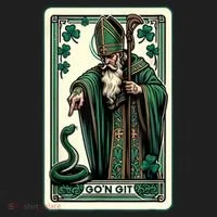 Tarot Card Funny St Patricks Day Gon Git St Patrick Hat thumb 2