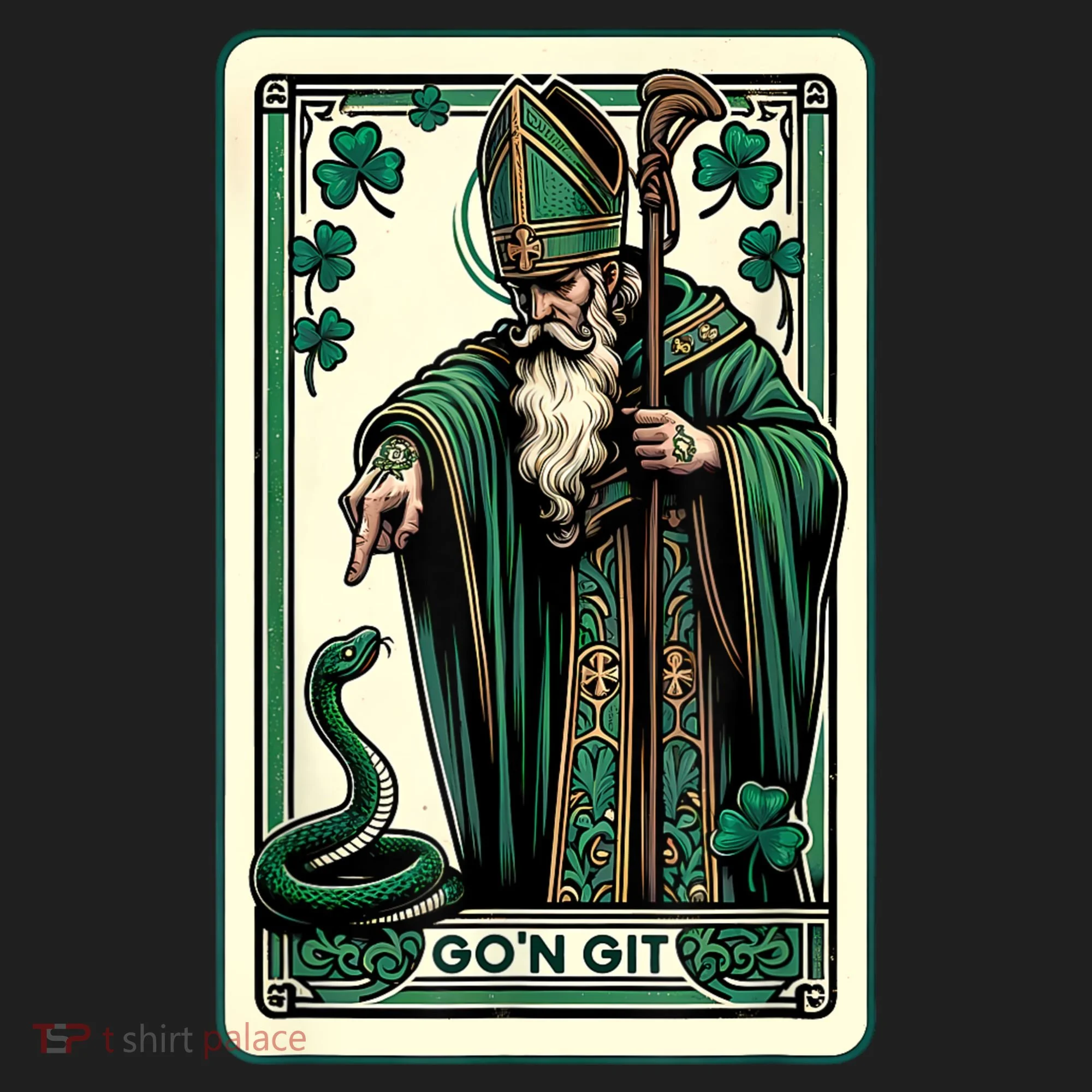 Tarot Card Funny St Patricks Day Gon Git St Patrick Hat