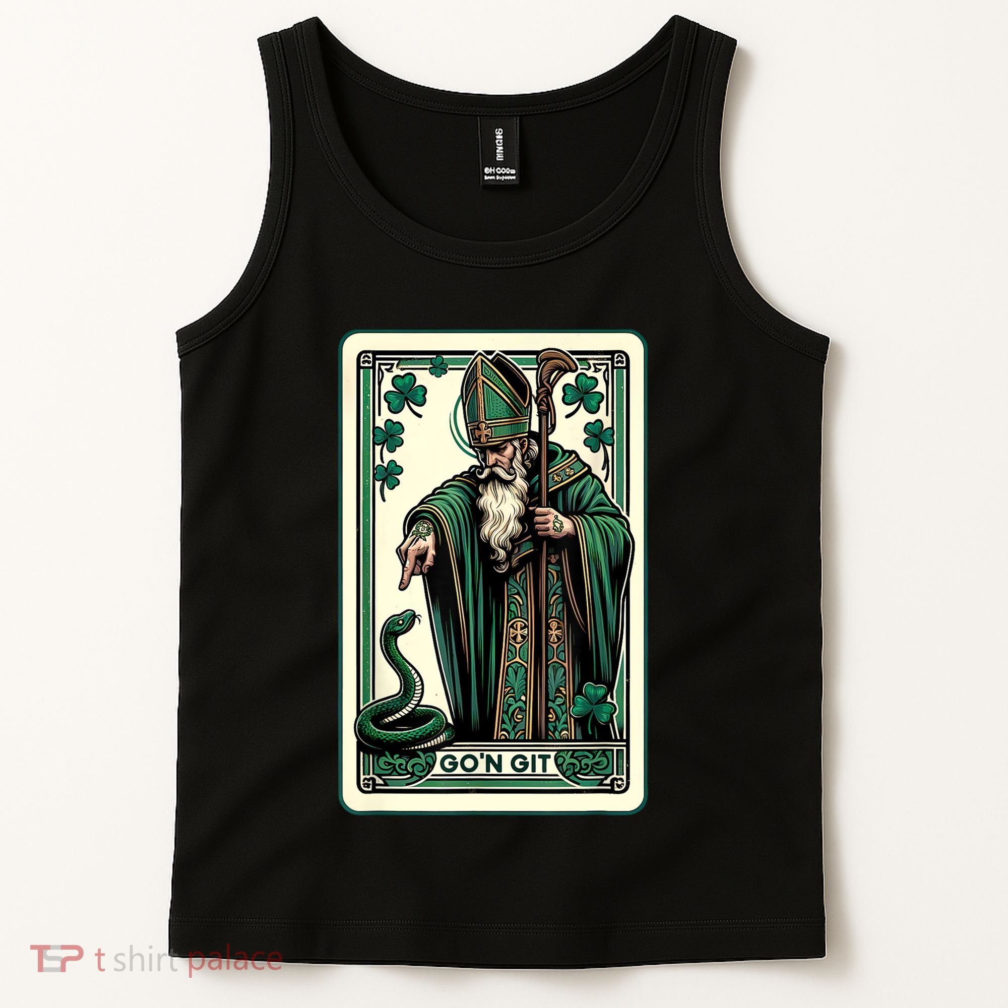 Tarot Card Funny St Patricks Day Gon Git St Patrick Tank Top