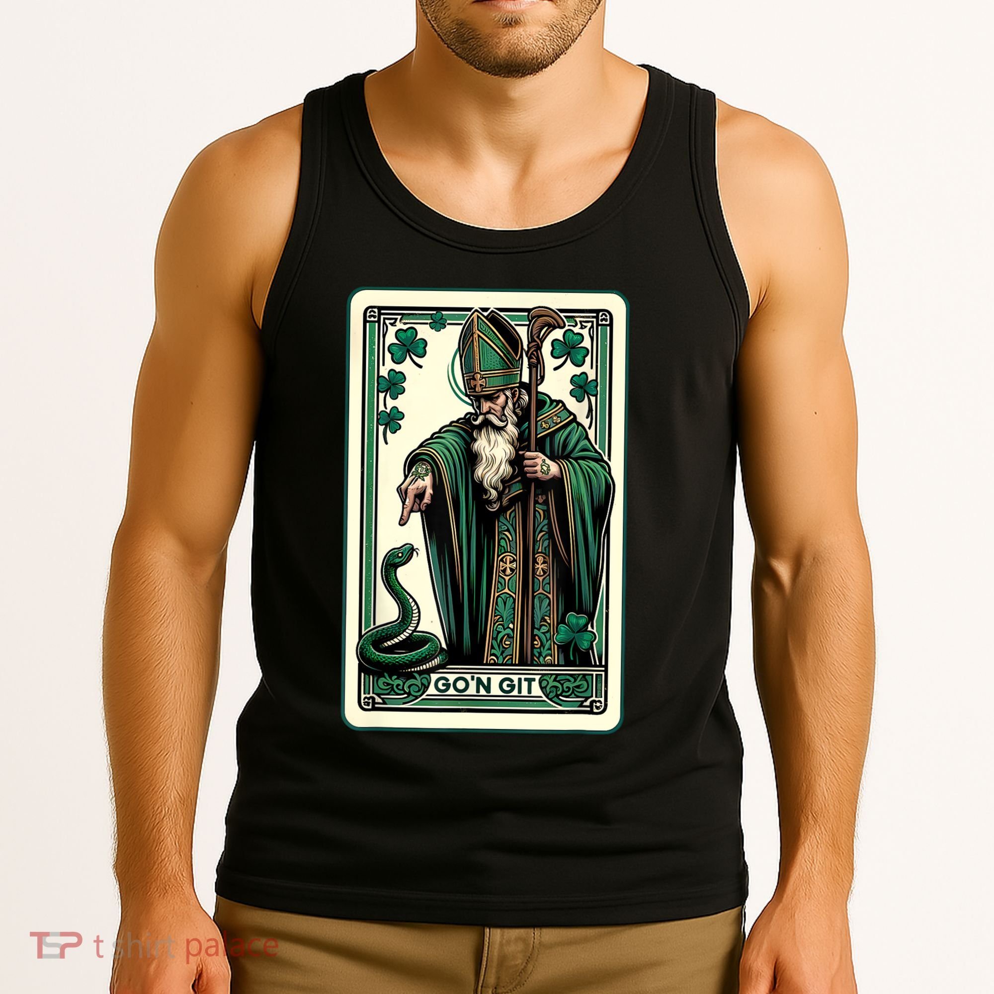 Tarot Card Funny St Patricks Day Gon Git St Patrick Tank Top