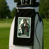 Tarot Card Funny St Patricks Day Gon Git St Patrick Golf Towel thumb 2