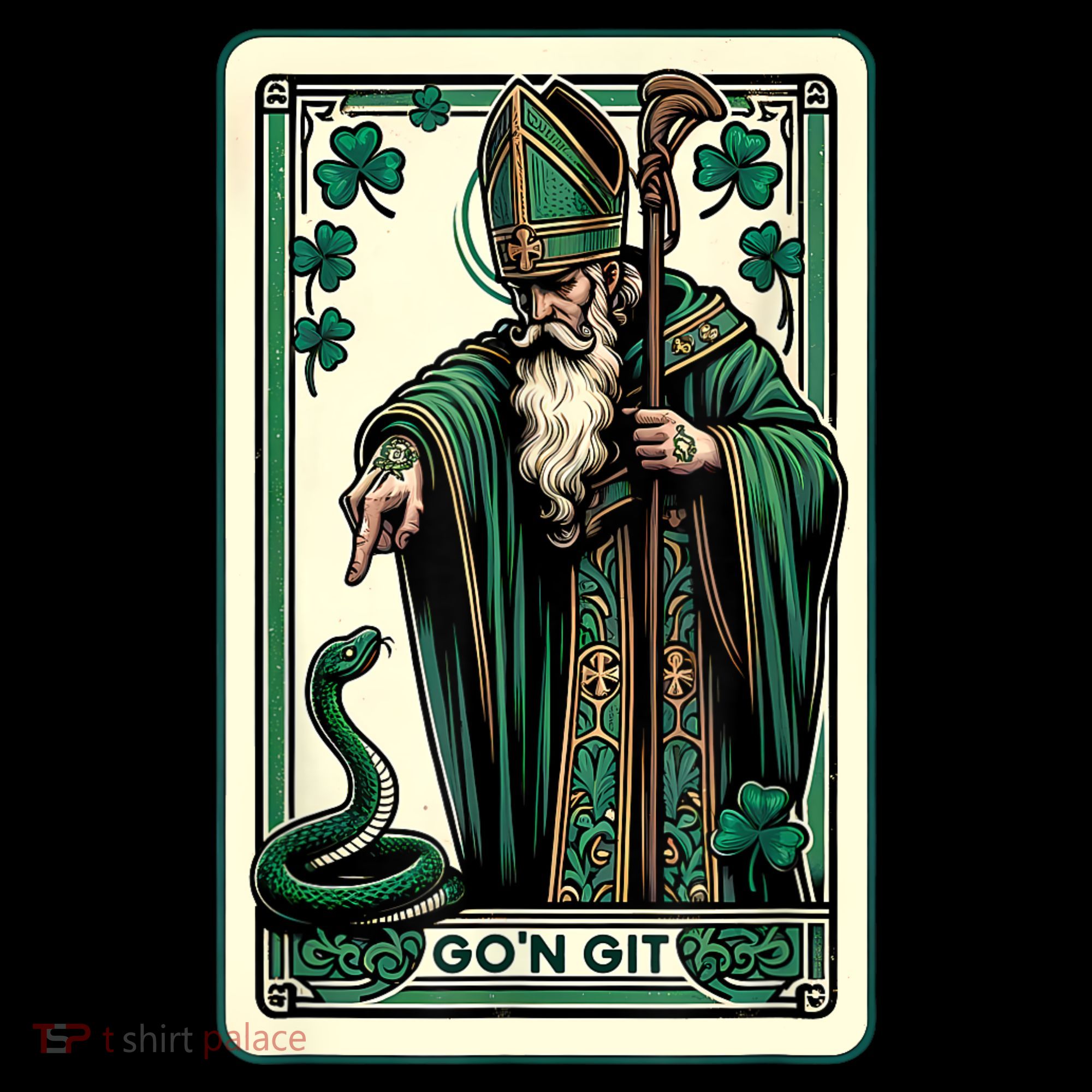 Tarot Card Funny St Patricks Day Gon Git St Patrick Women's T-Shirt