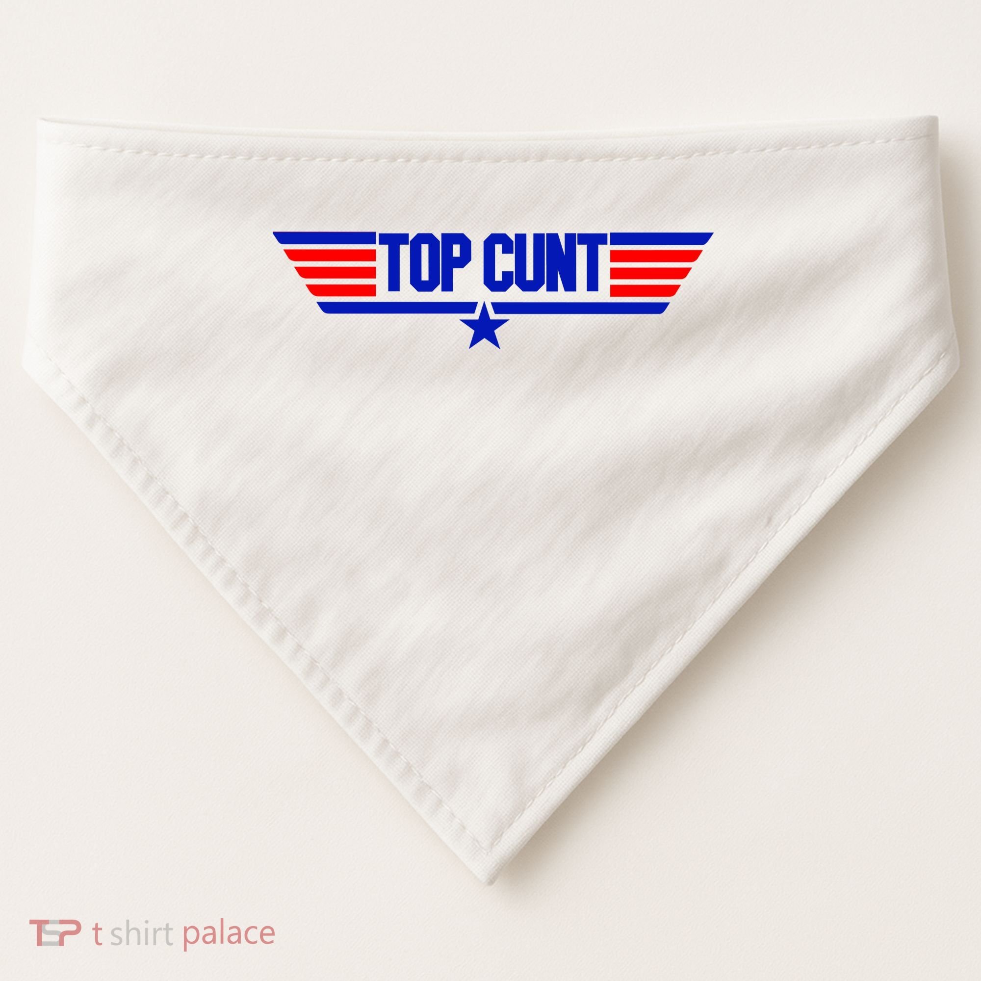 Top Cunt Funny Parody USA-Made Doggie Bandana