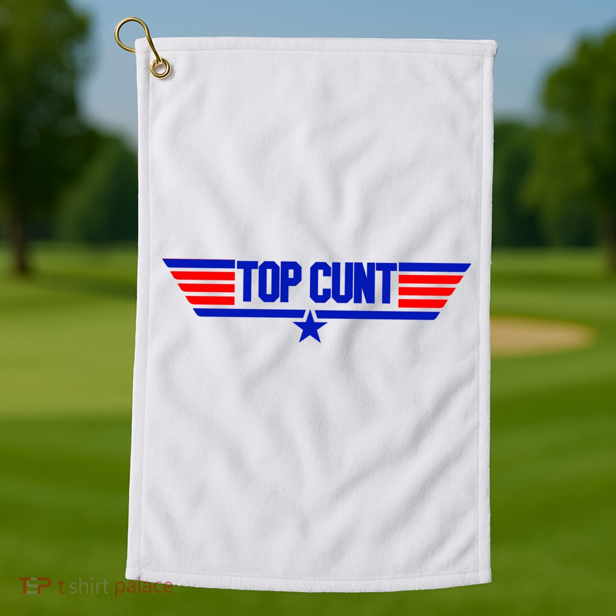 Top Cunt Funny Parody Golf Towel