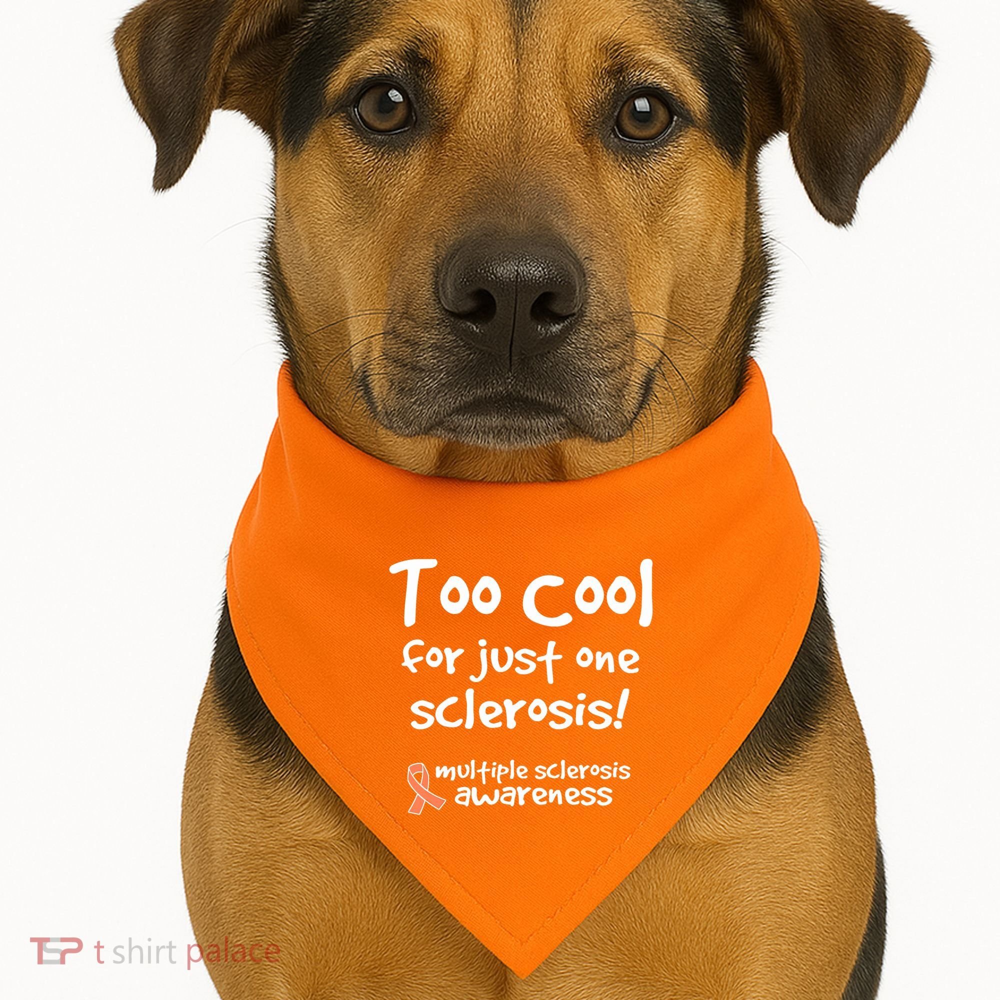 Too Cool For Just One Sclerosis Multiple Sclerosis Awareness USA-Made Doggie Bandana