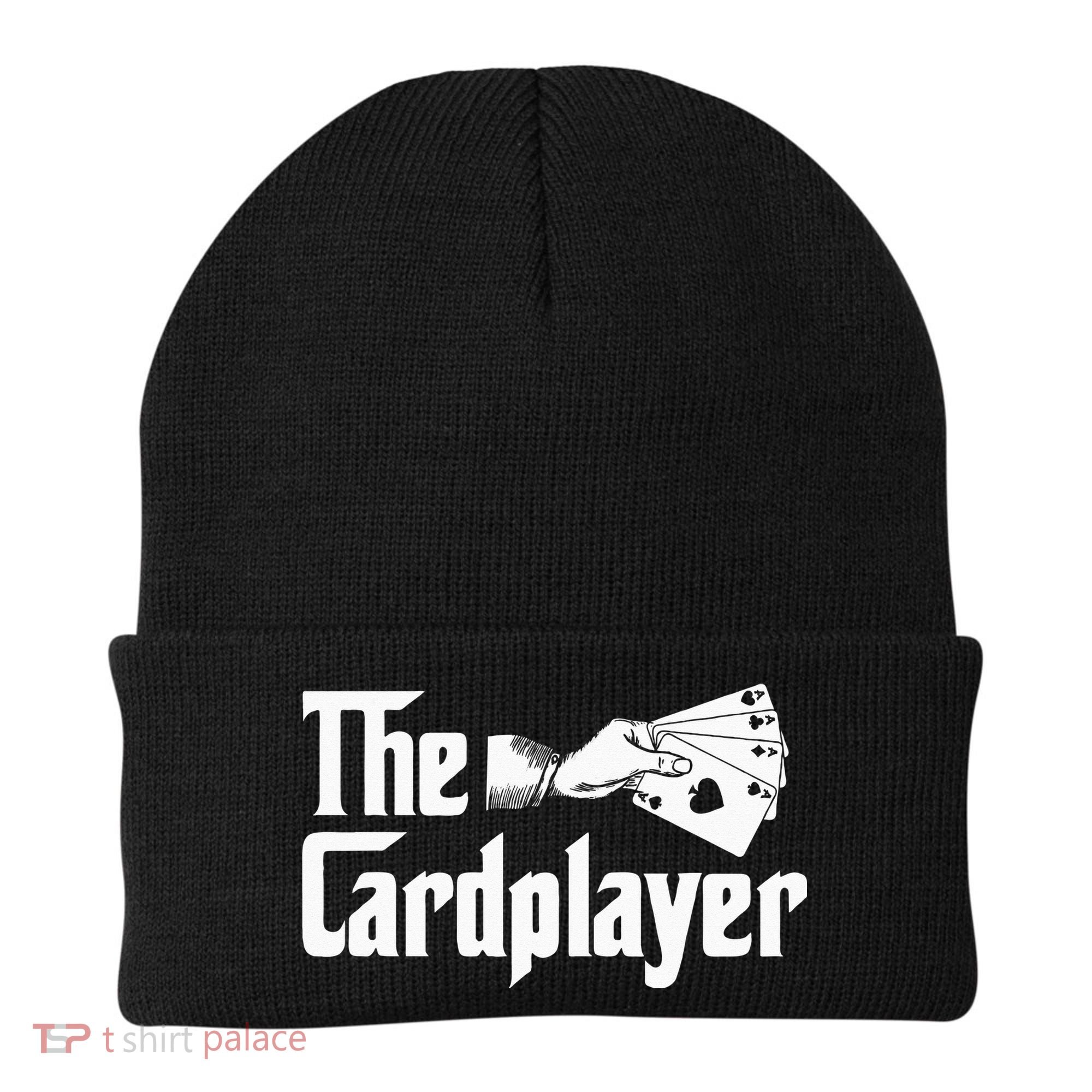 The Cardplayer Funny Poker Card Player Casino Gambler Beanie