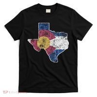Texas Colorado Flag Family USA Home State T-Shirt thumb 0