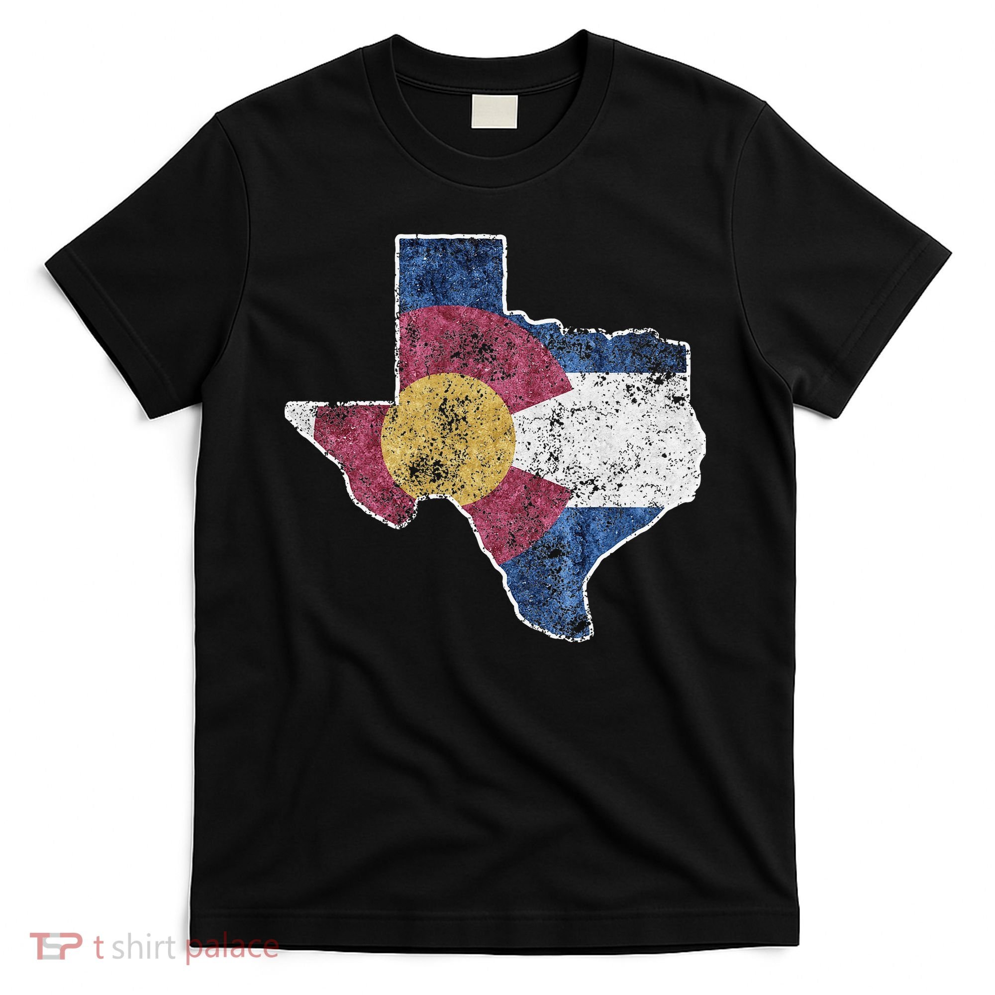 Texas Colorado Flag Family USA Home State T-Shirt