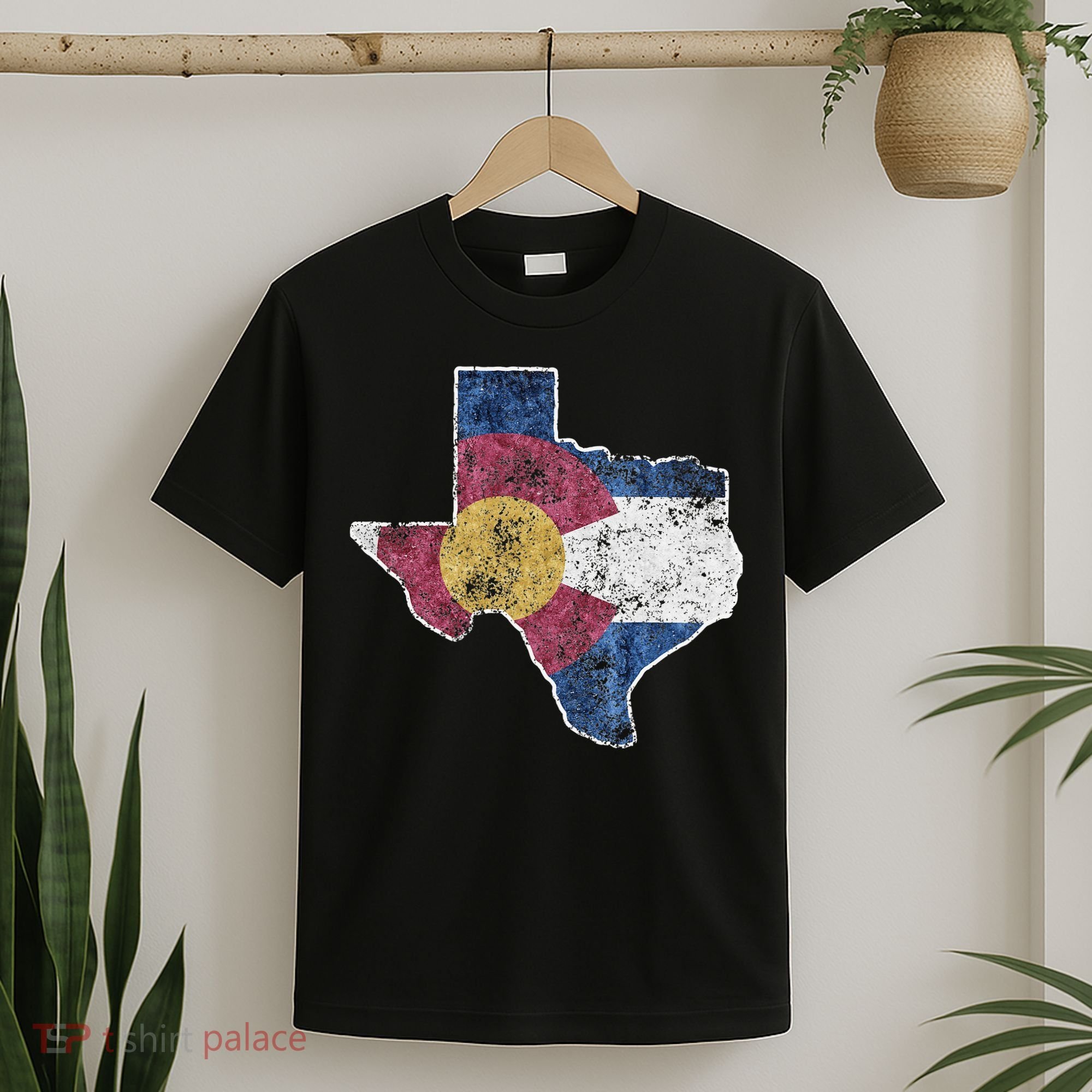 Texas Colorado Flag Family USA Home State T-Shirt