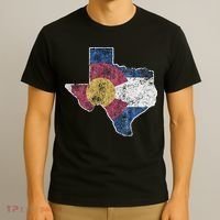 Texas Colorado Flag Family USA Home State T-Shirt thumb 3