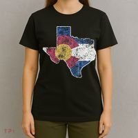 Texas Colorado Flag Family USA Home State T-Shirt thumb 4