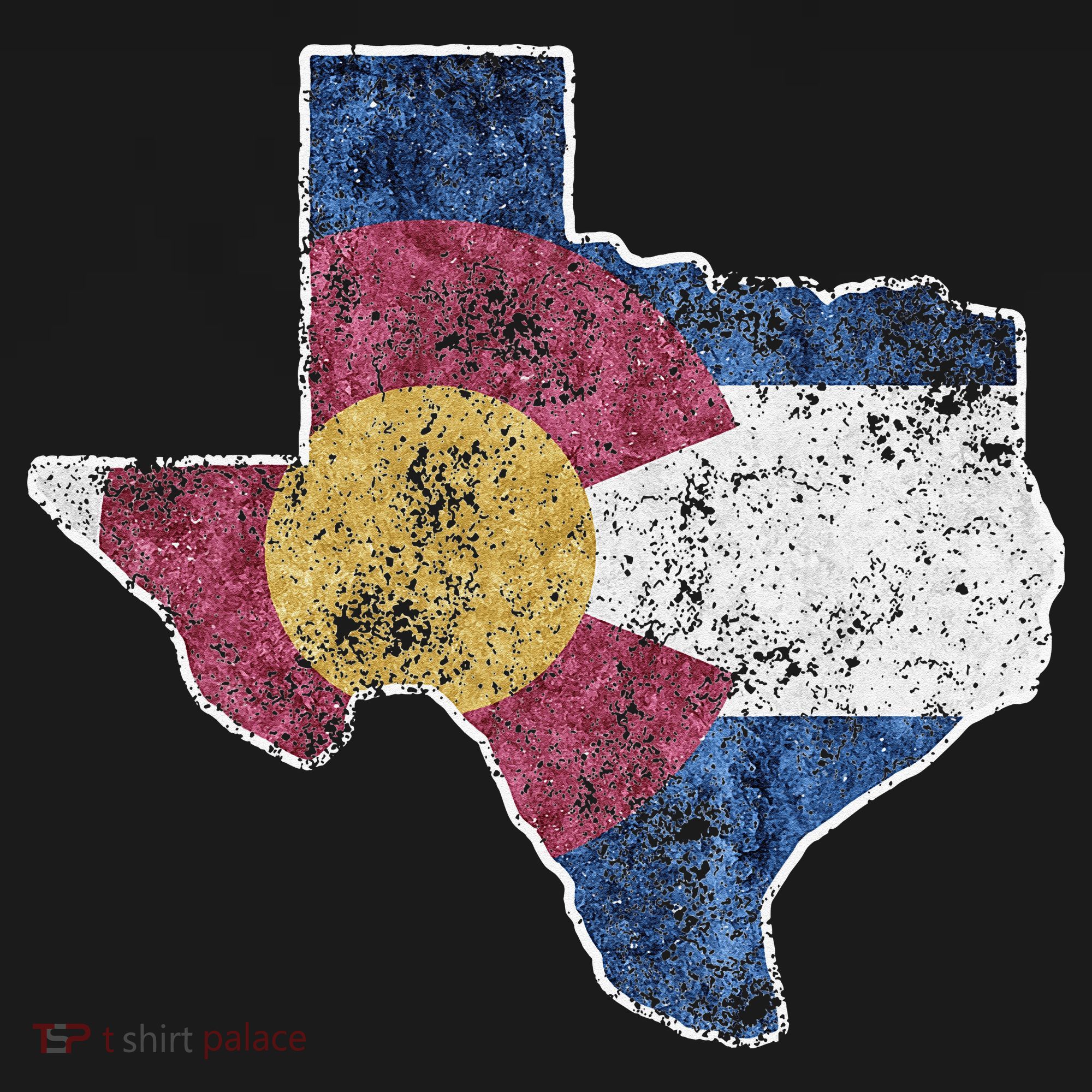 Texas Colorado Flag Family USA Home State T-Shirt