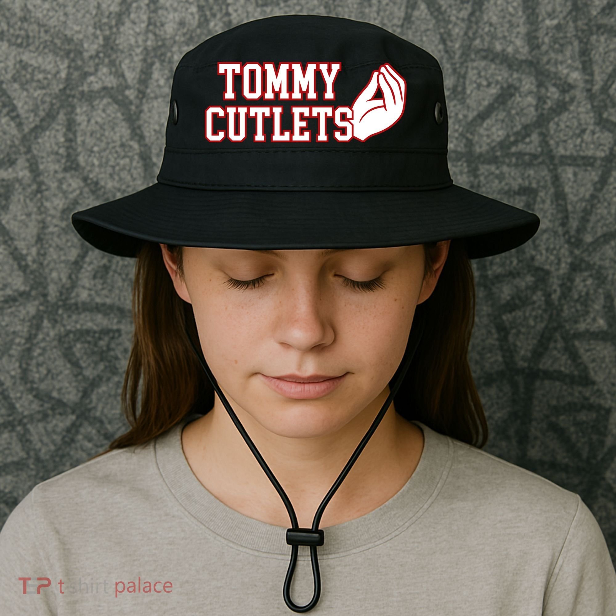 Tommy Cutlets Football Quarterback Ny Italian Hand Gesture Bucket Hat