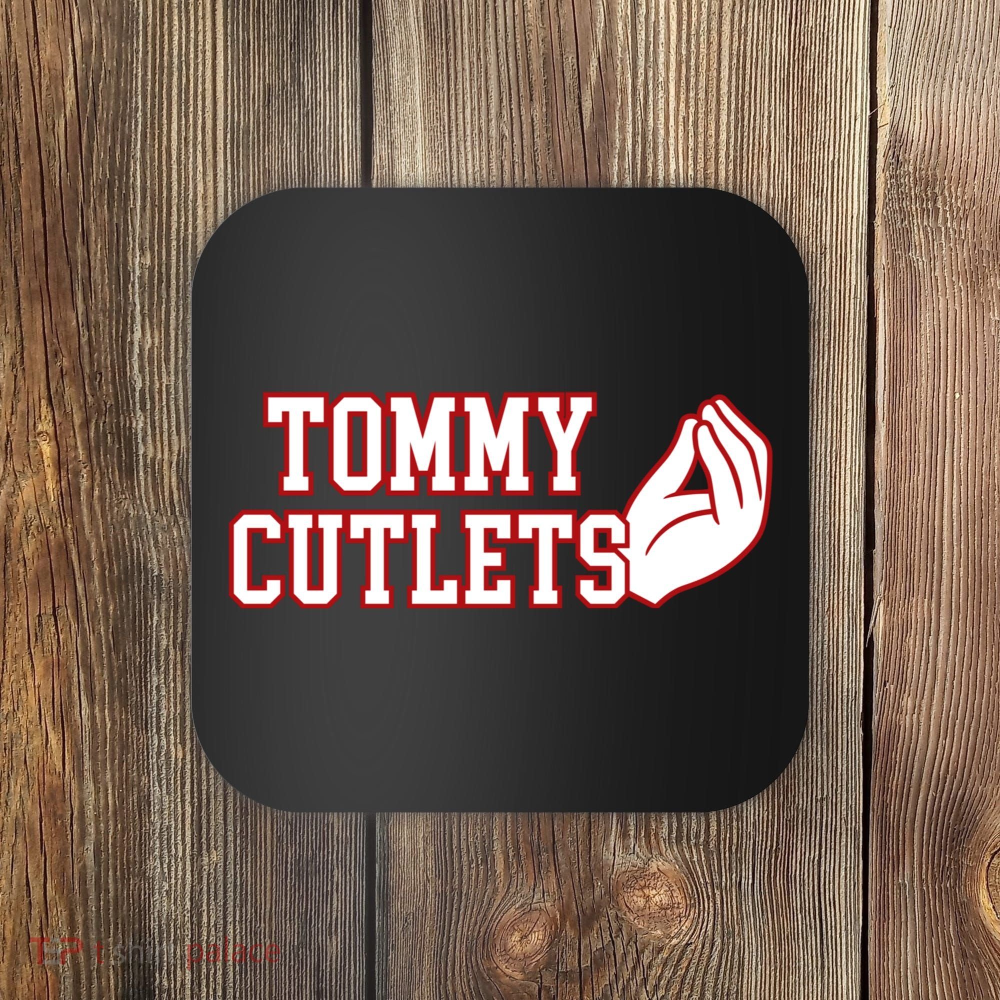 Tommy Cutlets Football Quarterback Ny Italian Hand Gesture Coaster