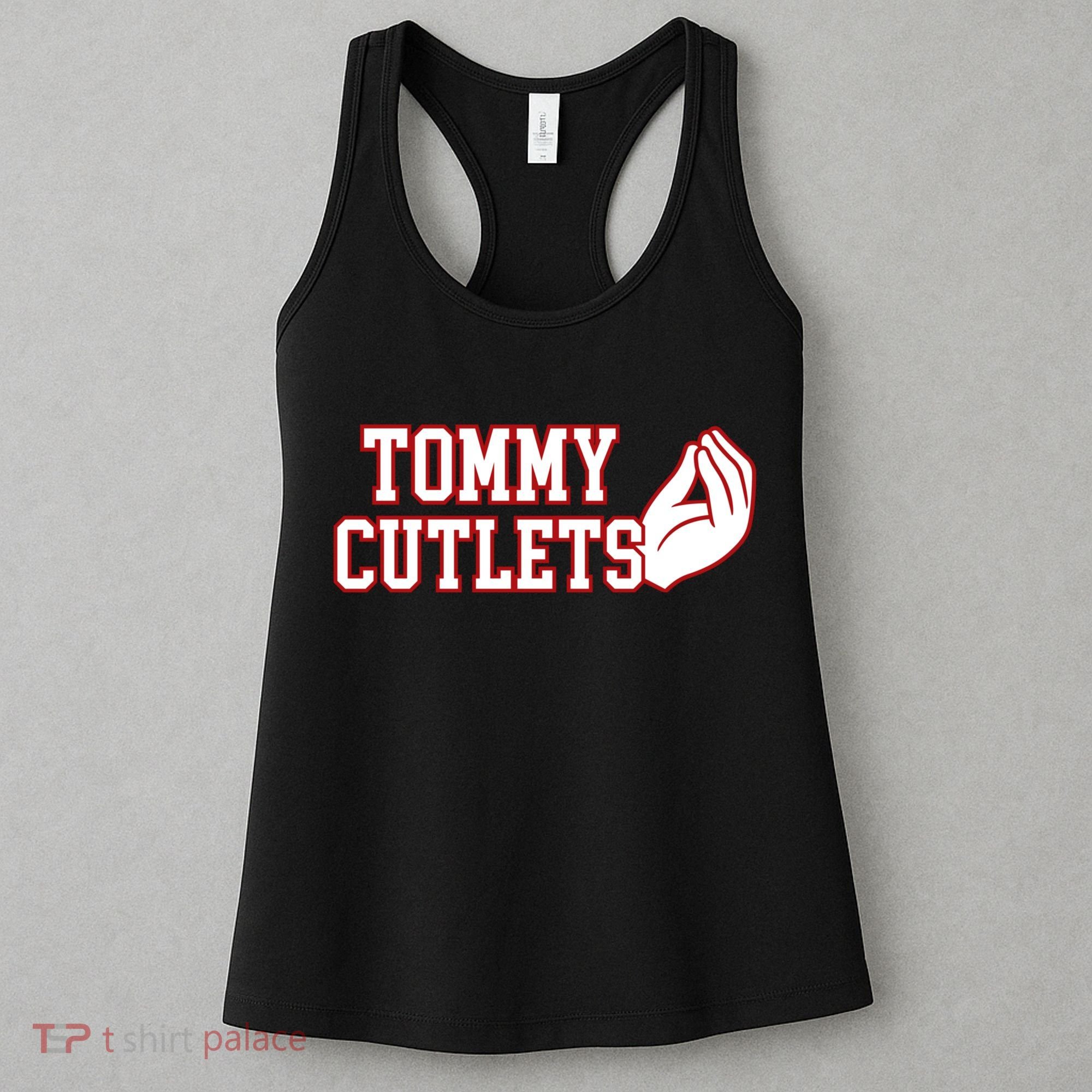 Tommy Cutlets Football Quarterback Ny Italian Hand Gesture Women's Tank Top