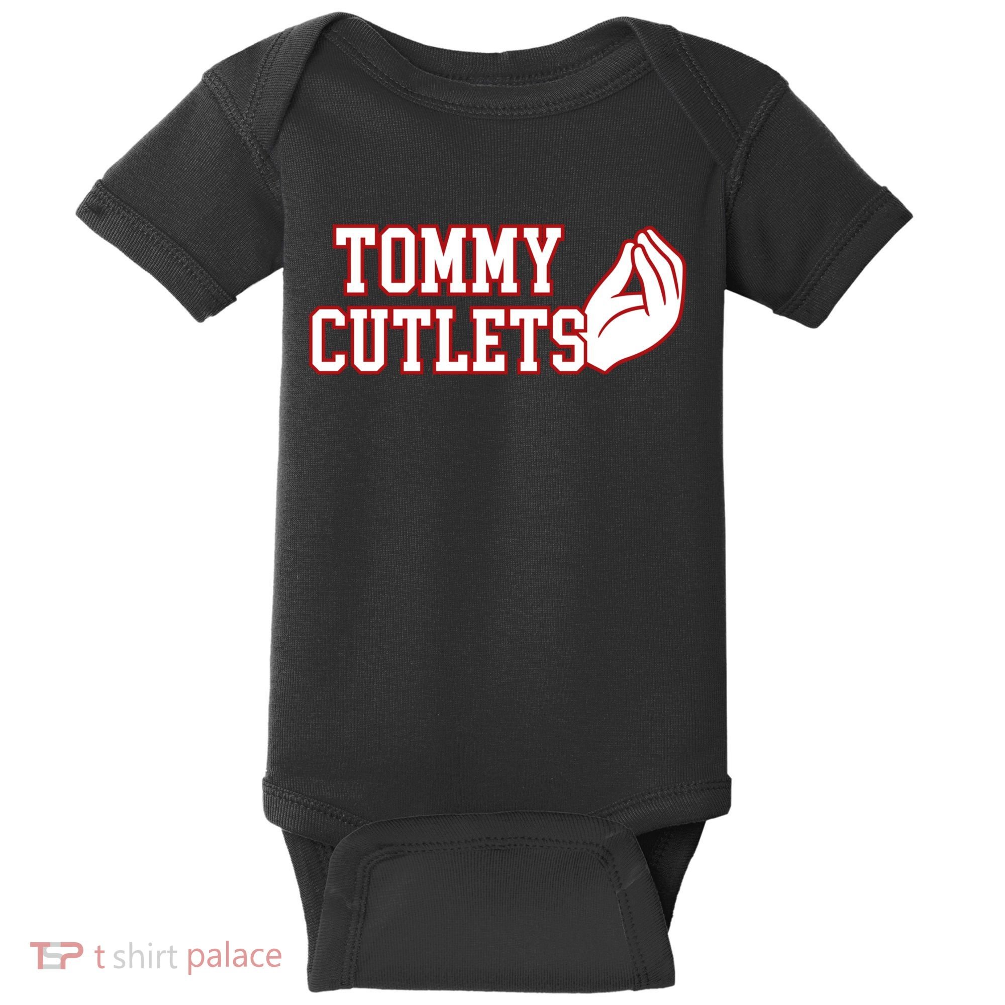 Tommy Cutlets Football Quarterback Ny Italian Hand Gesture Baby Bodysuit