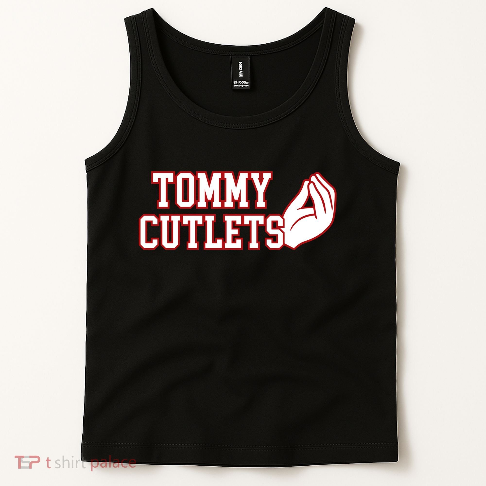 Tommy Cutlets Football Quarterback Ny Italian Hand Gesture Tank Top