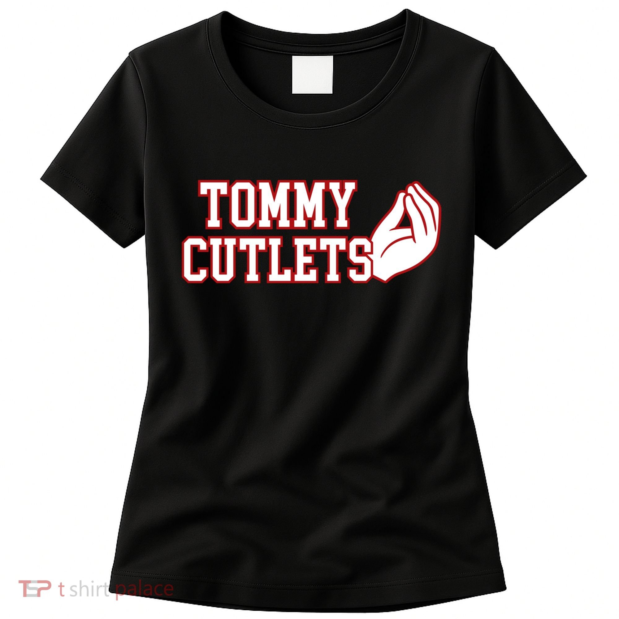 Tommy Cutlets Football Quarterback Ny Italian Hand Gesture Women's T-Shirt
