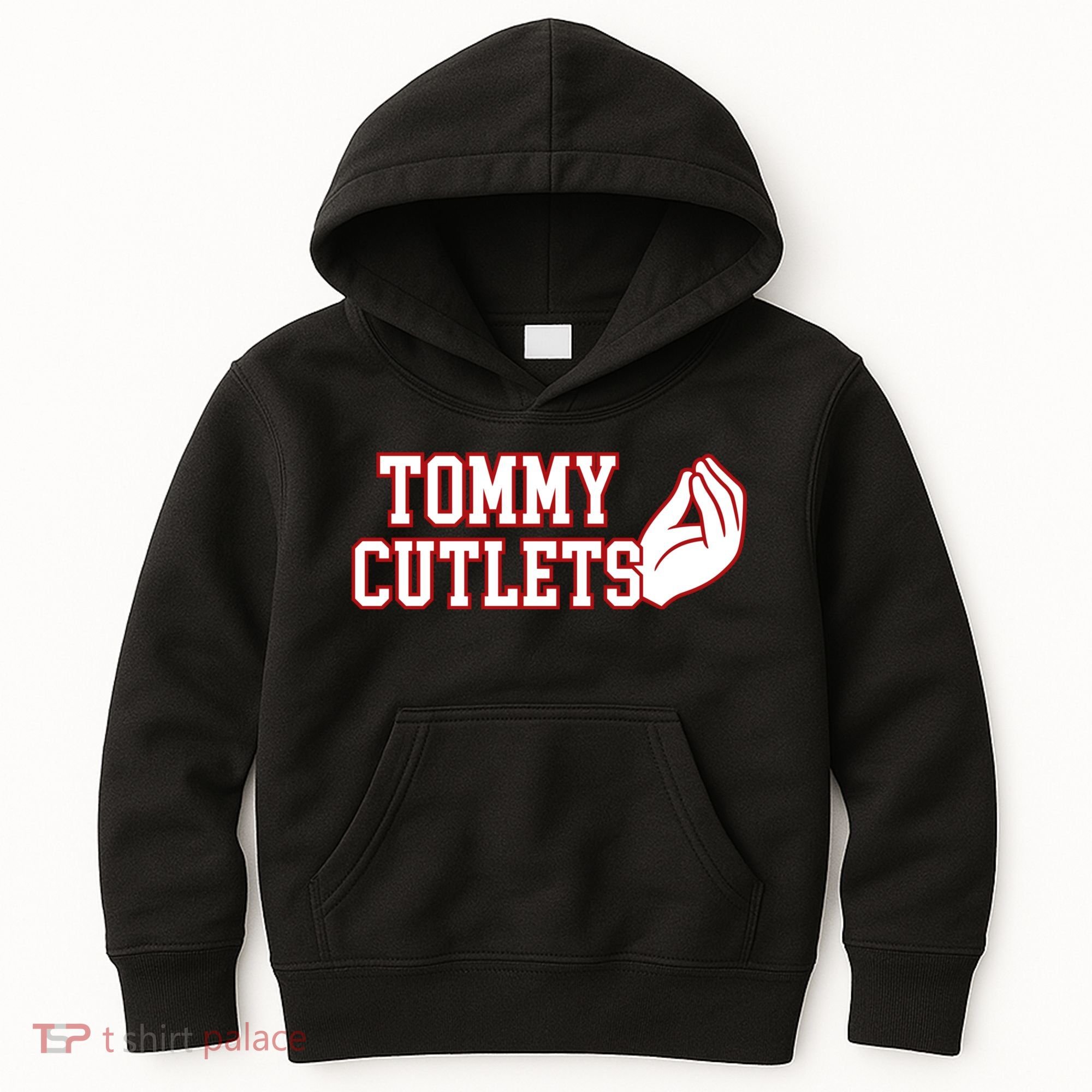 Tommy Cutlets Football Quarterback Ny Italian Hand Gesture Kids Hoodie