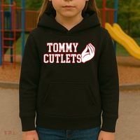 Tommy Cutlets Football Quarterback Ny Italian Hand Gesture Kids Hoodie thumb 3