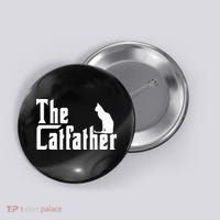 The Catfather Funny Cat Dad Father Lover Button thumb 0