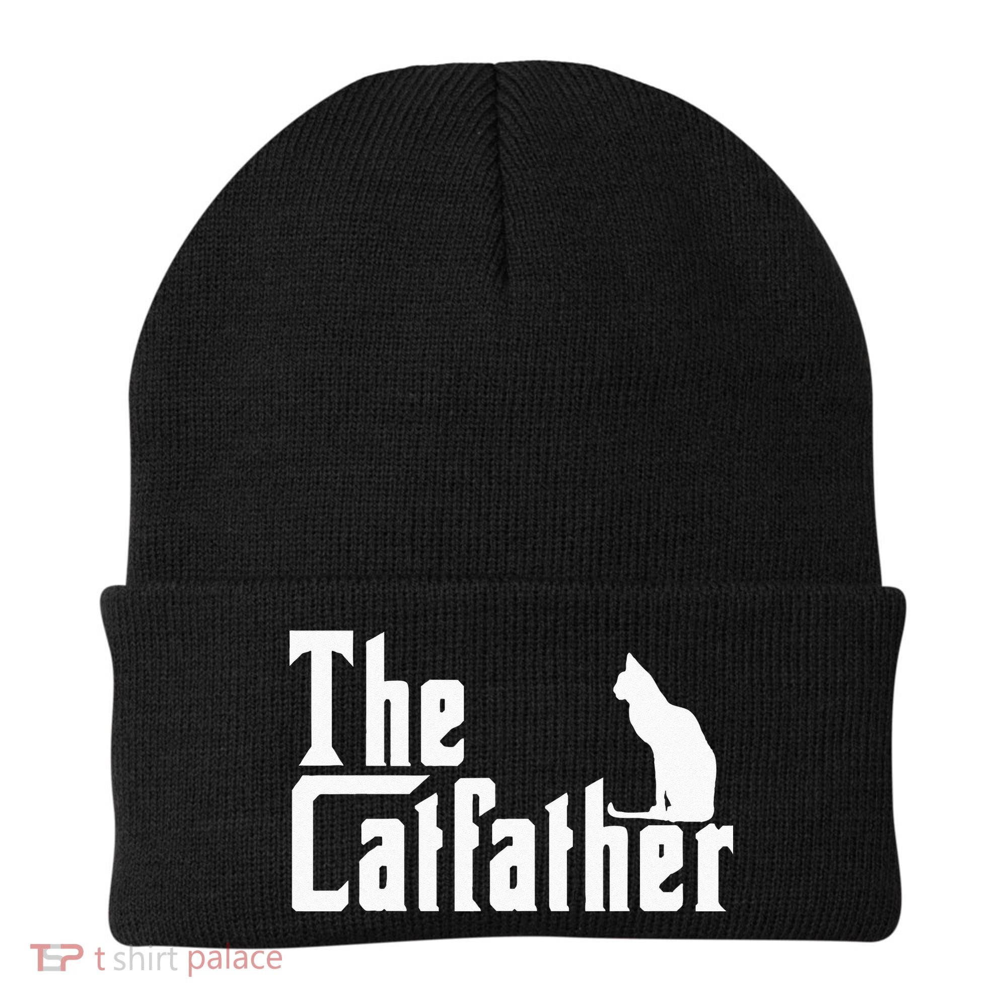 The Catfather Funny Cat Dad Father Lover Beanie
